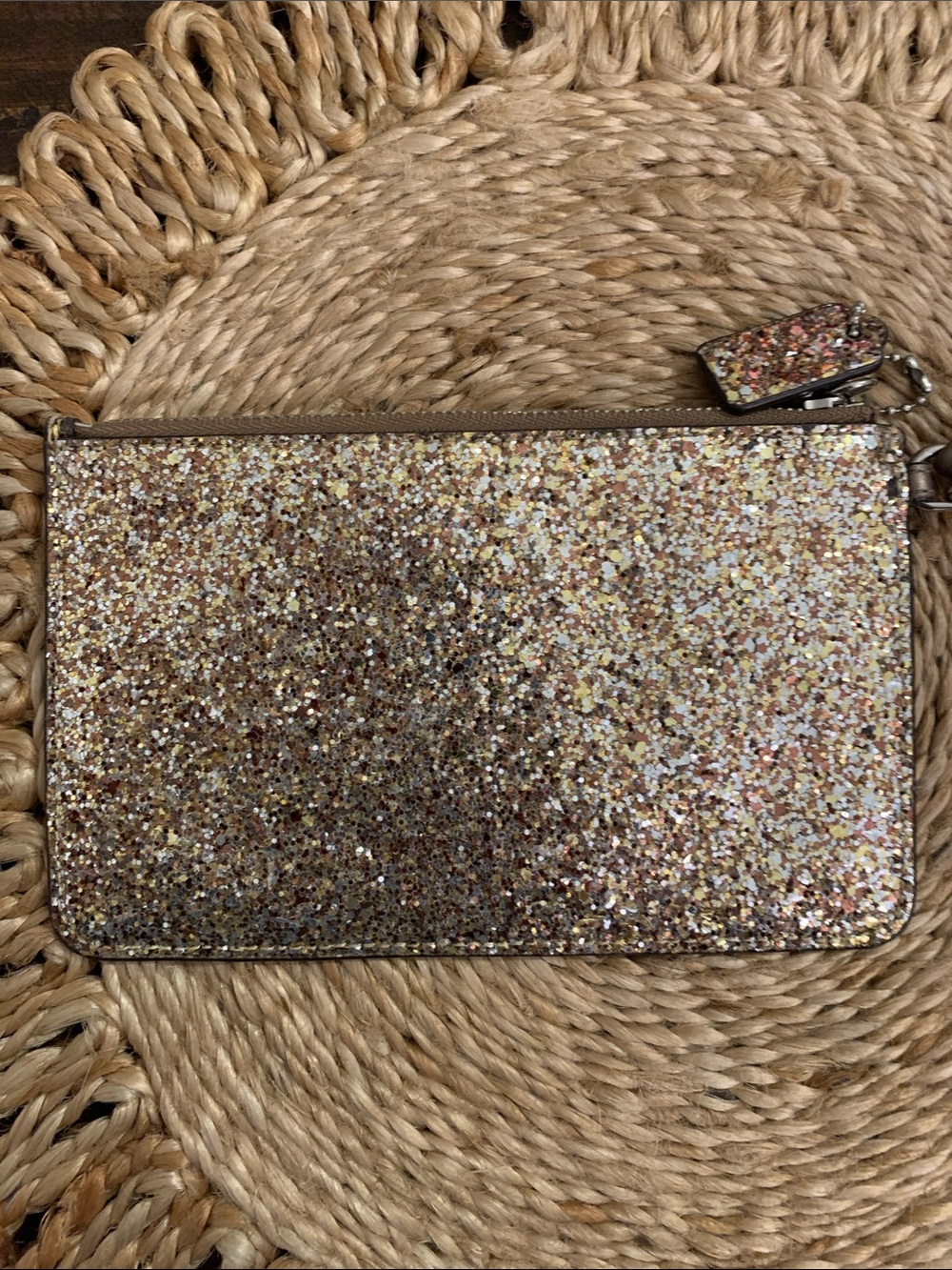 Coach rose gold Glitter Wristlet Clutch - Picture 6 of 10